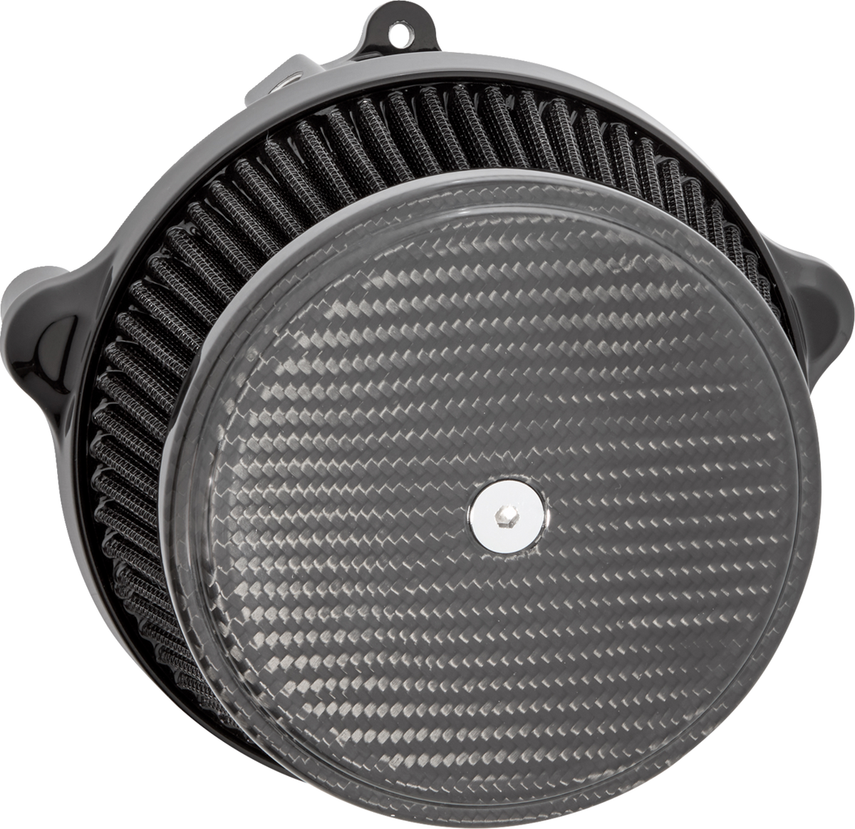 Arlen Ness 1010-3261 Big Sucker™ Stage 1 Air Cleaner Kit with Cover - Carbon - Black
