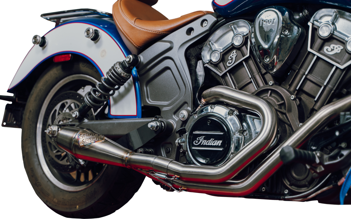 Sawicki Indian Scout Shorty Cannon Exhaust