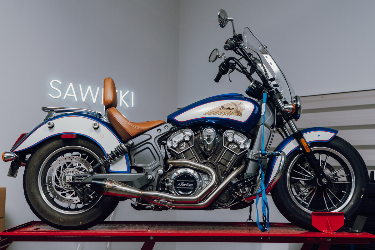Sawicki Indian Scout Shorty Exhaust