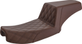 Step-Up Seat - Front Lattice Stitch - Brown - Dyna