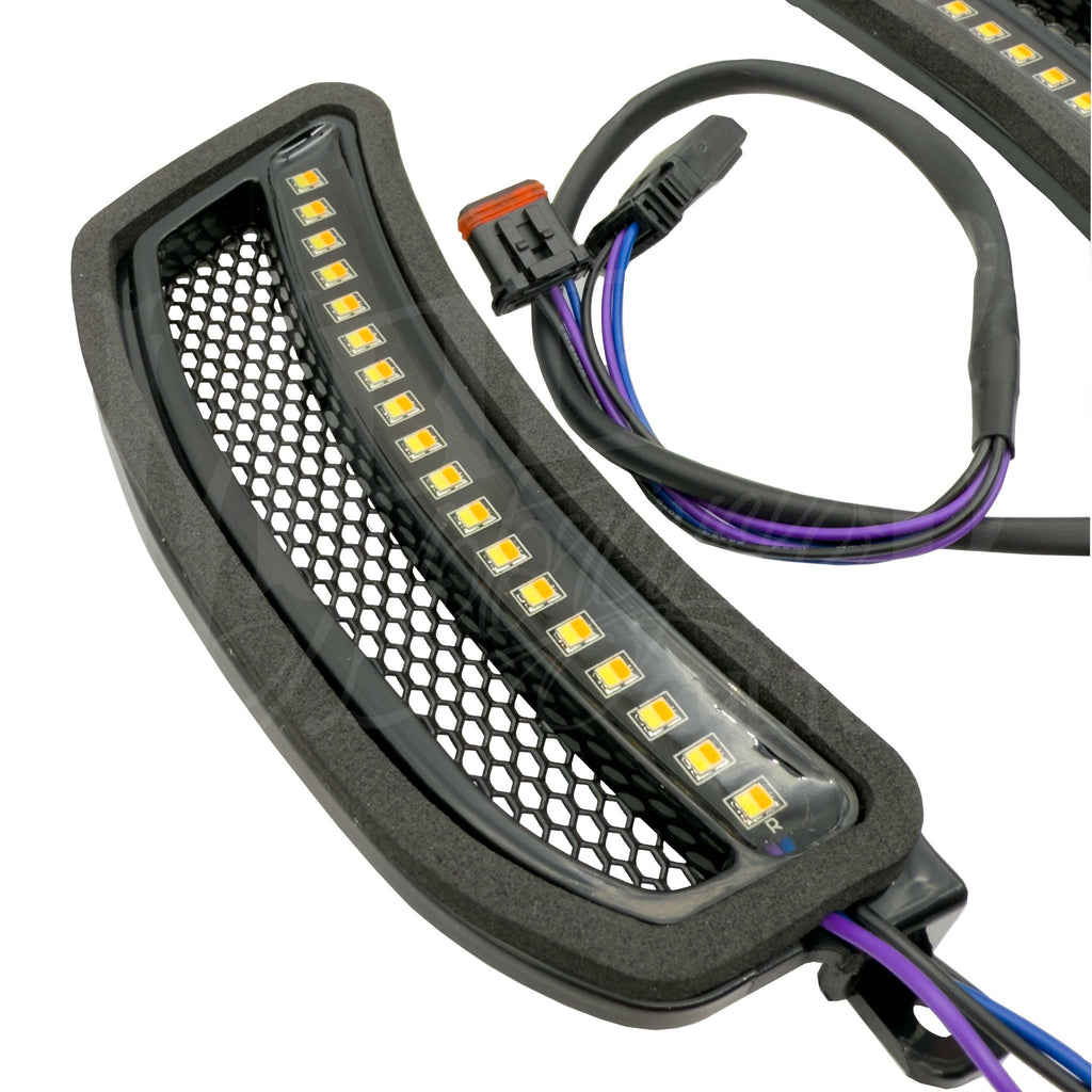 MOONSMC® // Moons Motorcycle Culture FXLRST-VENT-LIGHTS MOONSMC® Softail Low Rider ST FXLRST Fairing Vent LED Lights