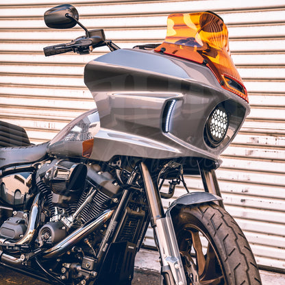 MOONSMC® 8.5 inch Softail FXLRST Windshield with Recurve