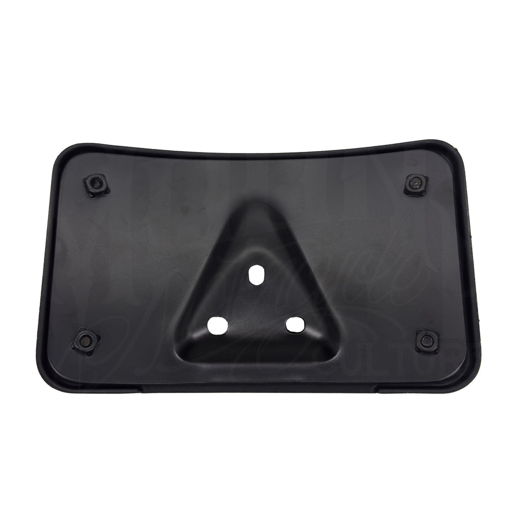 MOONSMC® // Moons Motorcycle Culture LAYDOWN-LICENSE-PLATE-FRAME-BLACK MOONSMC® Gloss Black Curved Laydown License Plate Mount with Frame